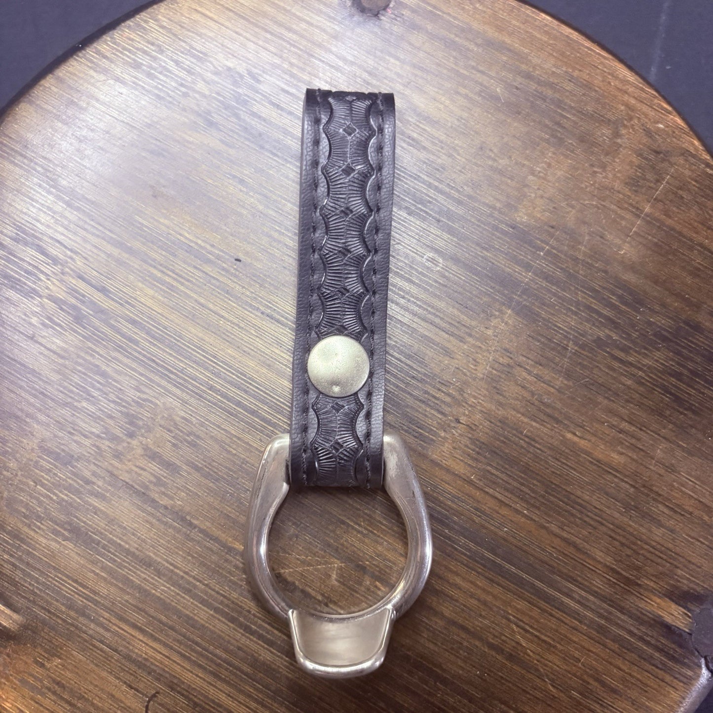 Safariland 692S Baton Ring Chrome Ring & Snap Black Basket Weave3