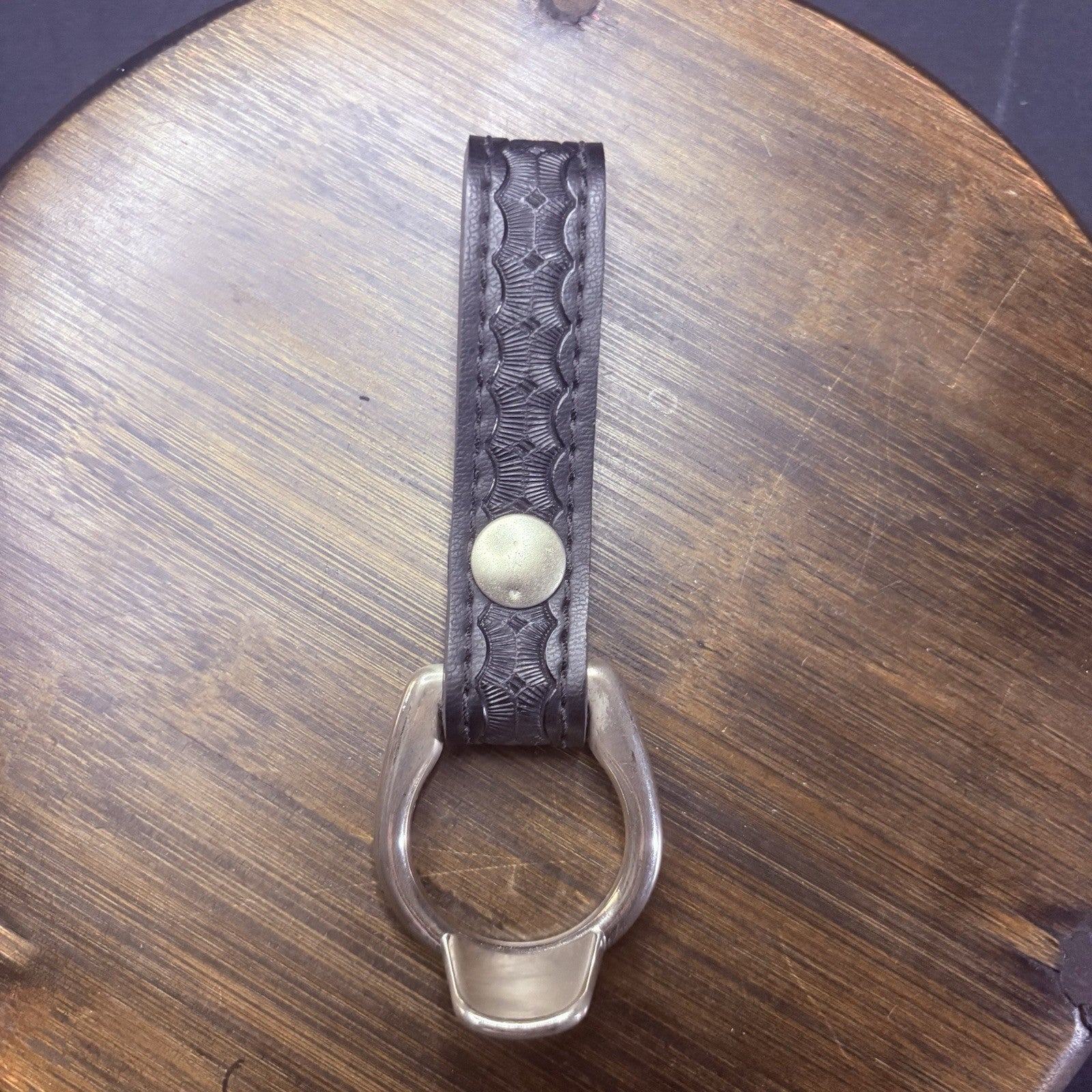 Safariland 692S Baton Ring Chrome Ring & Snap Black Basket Weave3
