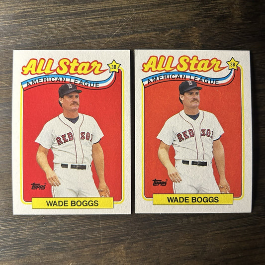 1989 Topps Wade Boggs #399 High Grade MLB Trading Cards (Lot of 2) Baseball0