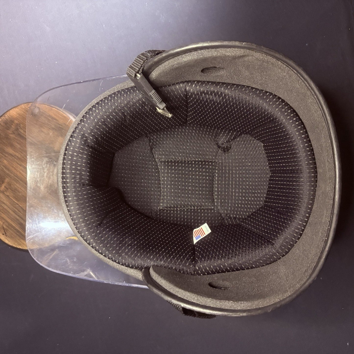 VTG Police Riot Helmet Black (Size Large) MADE IN USA w/ Removable Face Shield2