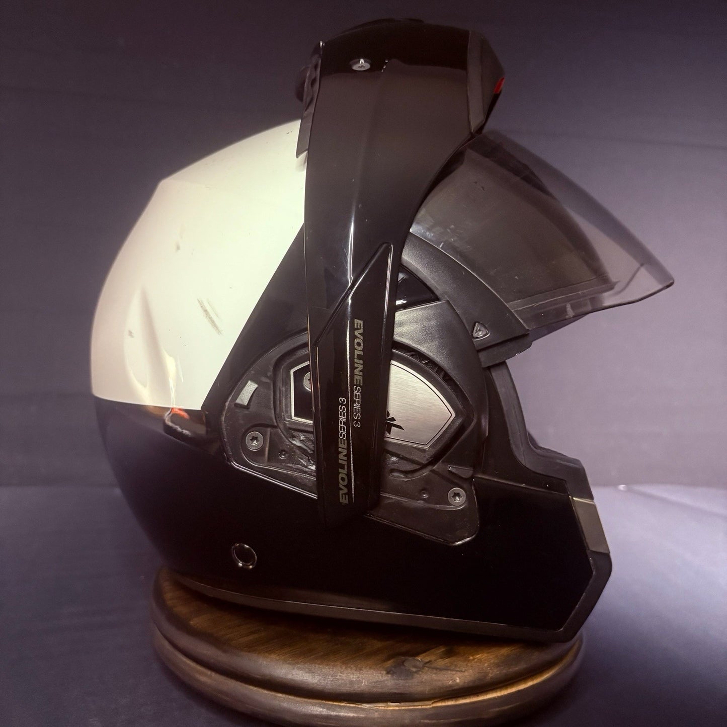 Shark Evoline S3 Motorcycle Helmet Size Large With Sun Visor Black/White3