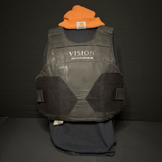 PB Level 2 II Bullet Proof Vest Size Large w/Trauma Plate Concealable Body Armor0