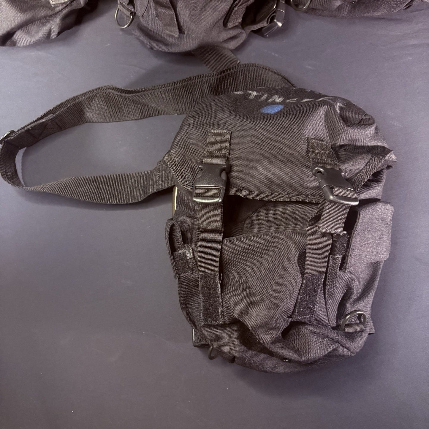 (Lot Of 5) Gas Mask / Large Utility Pouch Drop Leg w/Suede EMT Tactical Military7