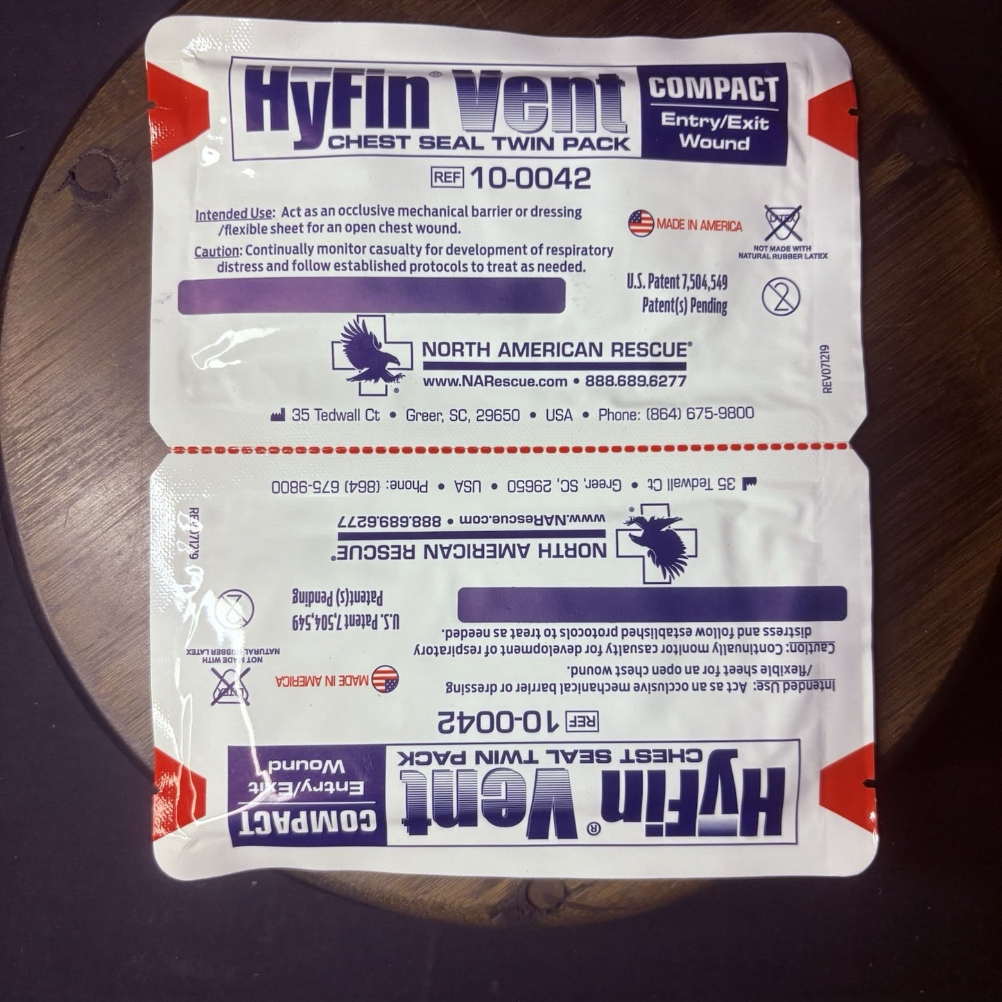 Twin Pack – HyFin Vent Compact Chest Seal (2 Seals Total) | for Entry/Exit0