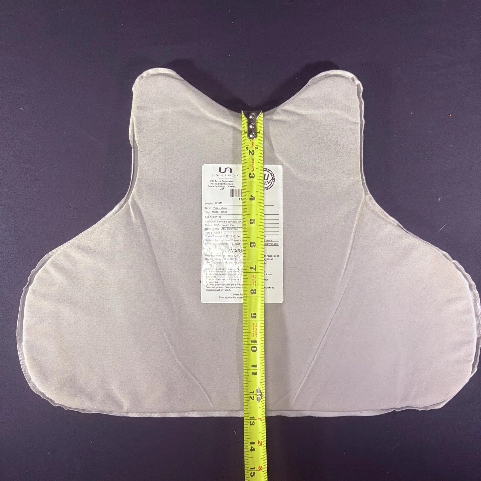 US Armor Level II (2) Bullet Proof Vest ~Size XL~ 2020 Concealable Ballistic12
