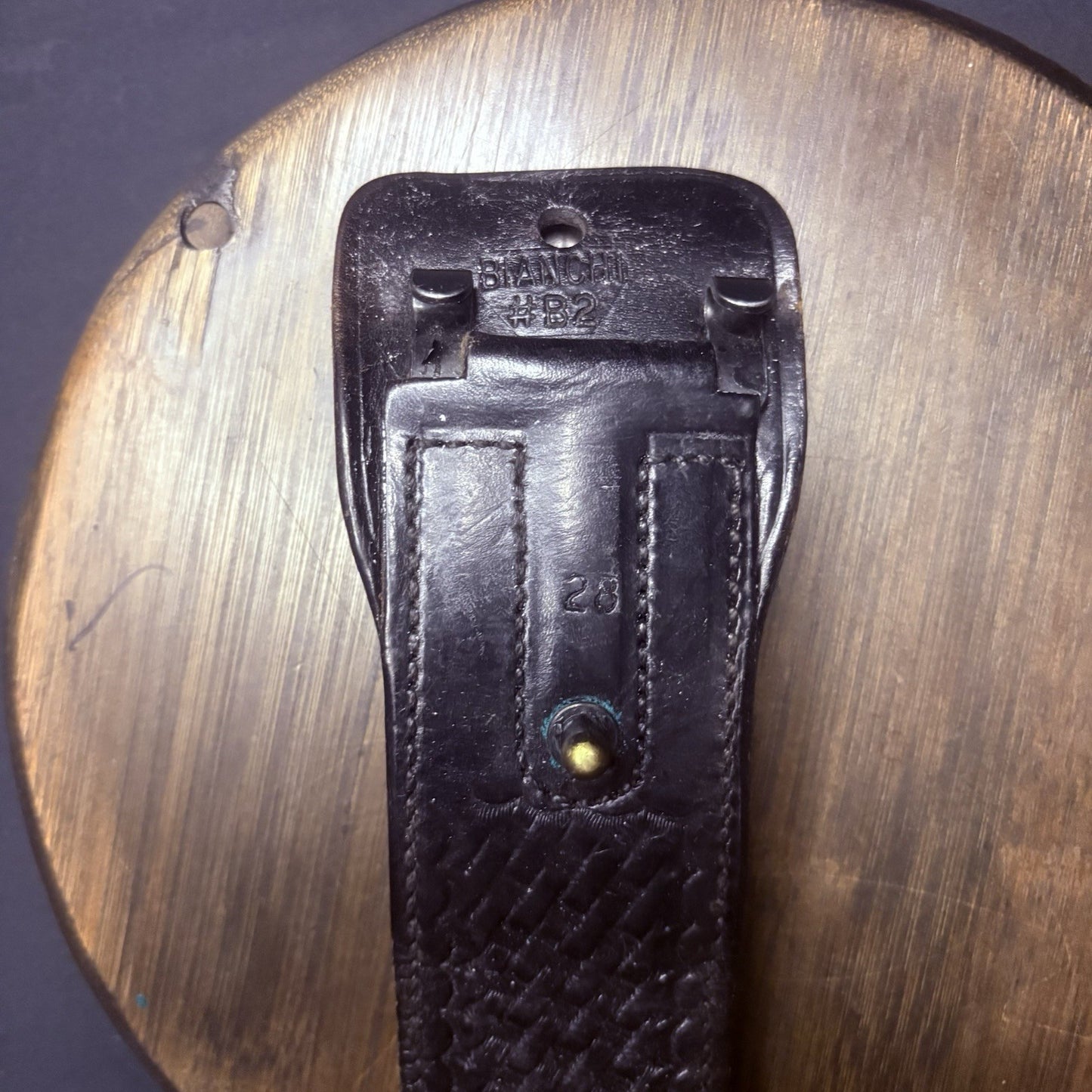 Bianchi Duty Belt (Size 28") Waist Black Basket Weave Leather5