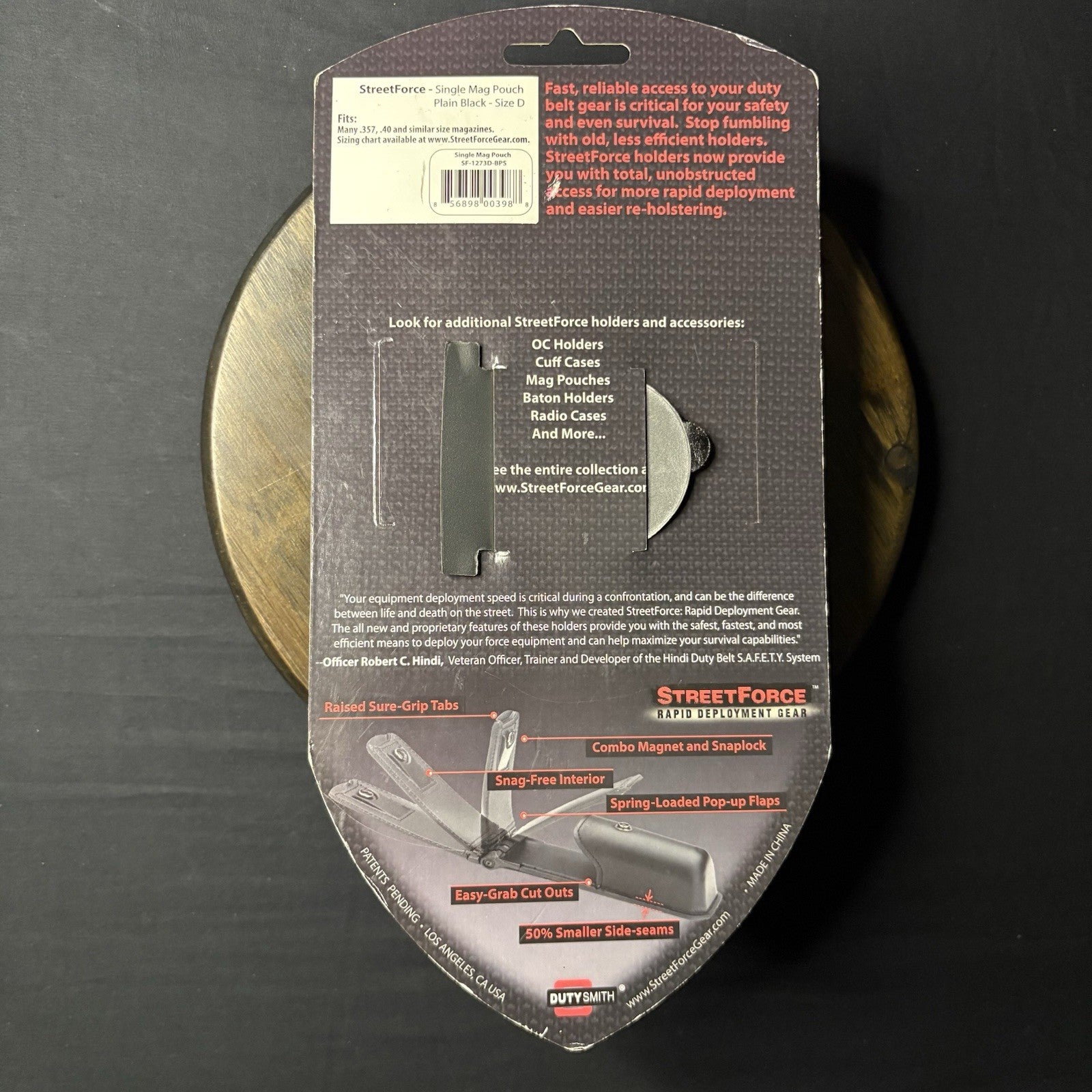 Leather Magazine Carrier ~Spring Loaded~ Pouch  .40, .357, 9mm Rapid Deployment10