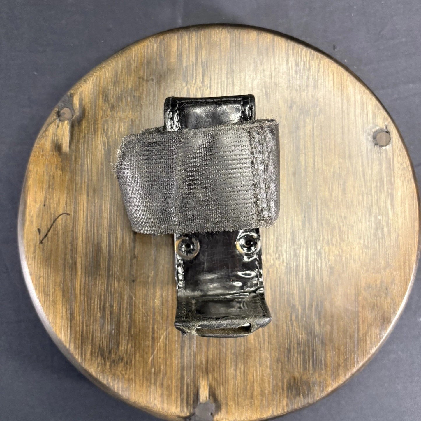 Aker Universal Radio Holder, Black Plain Leather0