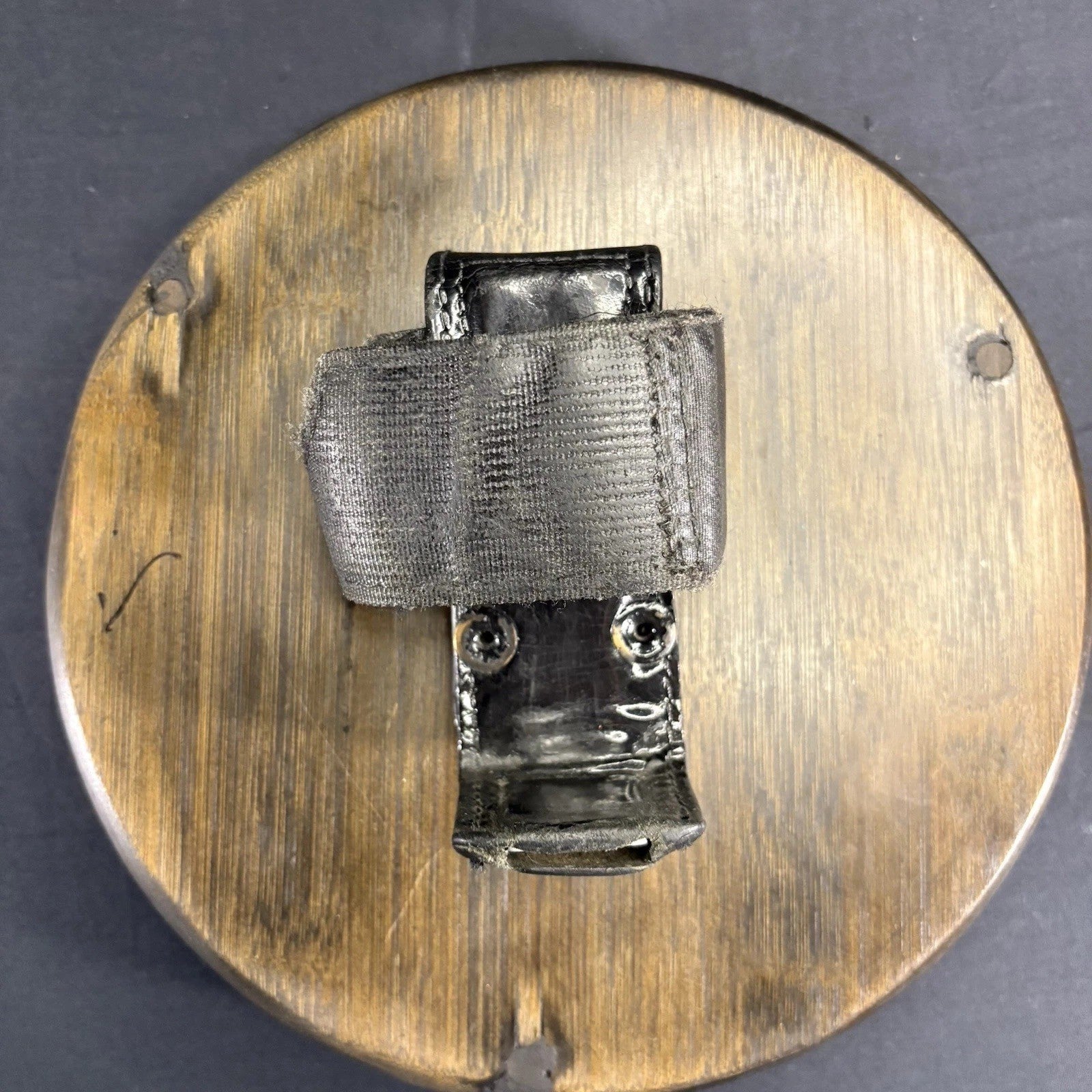 Aker Universal Radio Holder, Black Plain Leather0