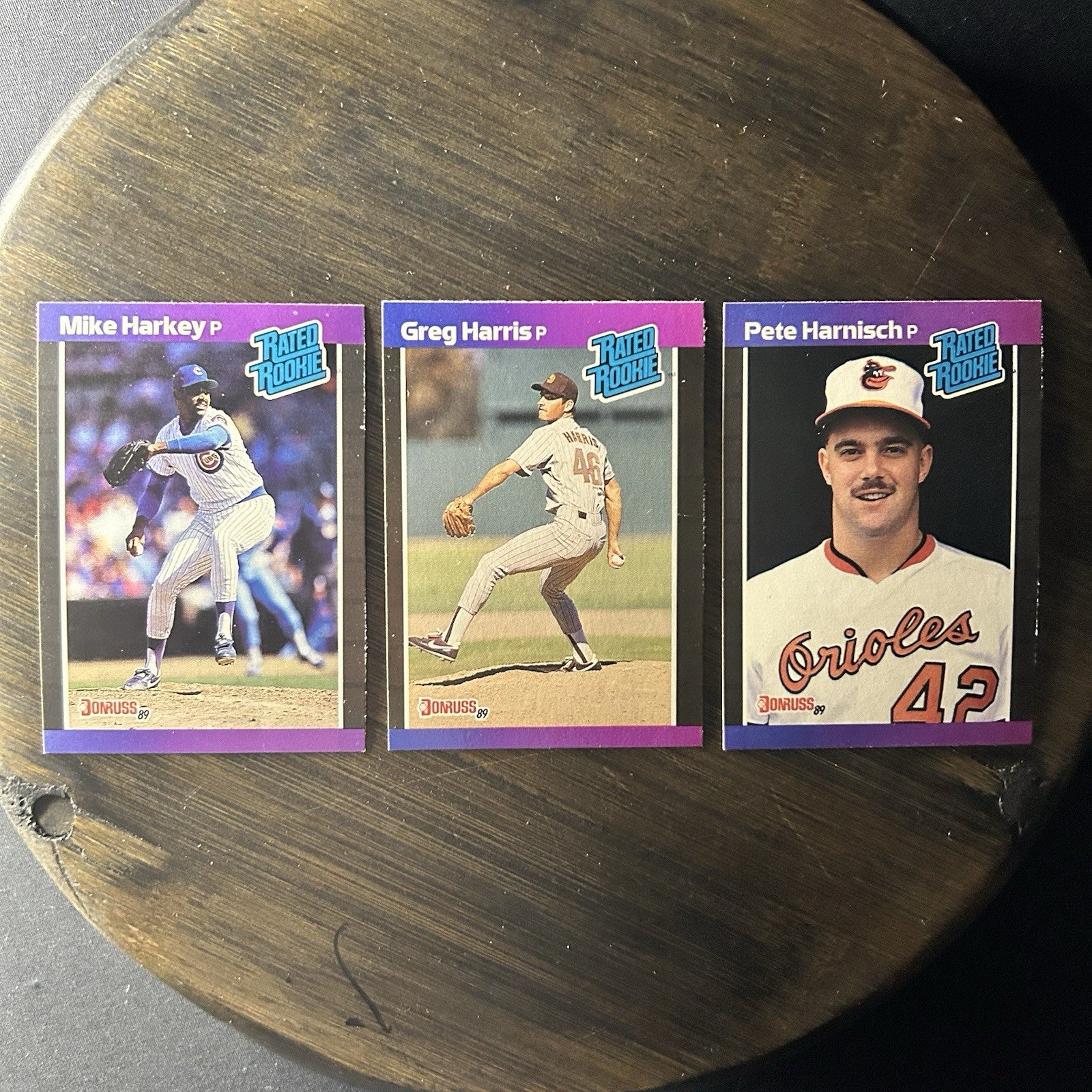 1989 Donruss #43 #34 #44 Rated Rookie Card (Lot Of 3) MLB Baseball Trading Cards0