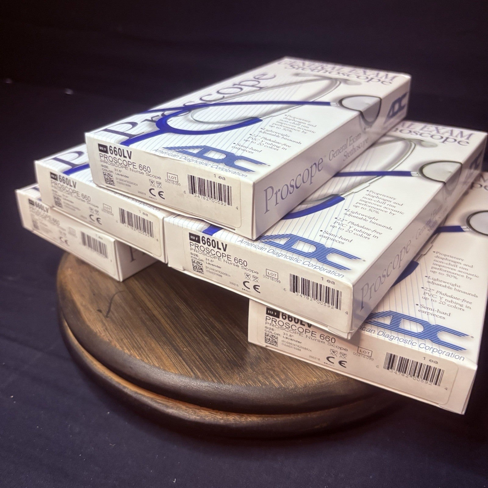 (Lot Of 5) ProScope 660LV Stethoscope Lavender Size 31.5” For Blood Pressure NEW16