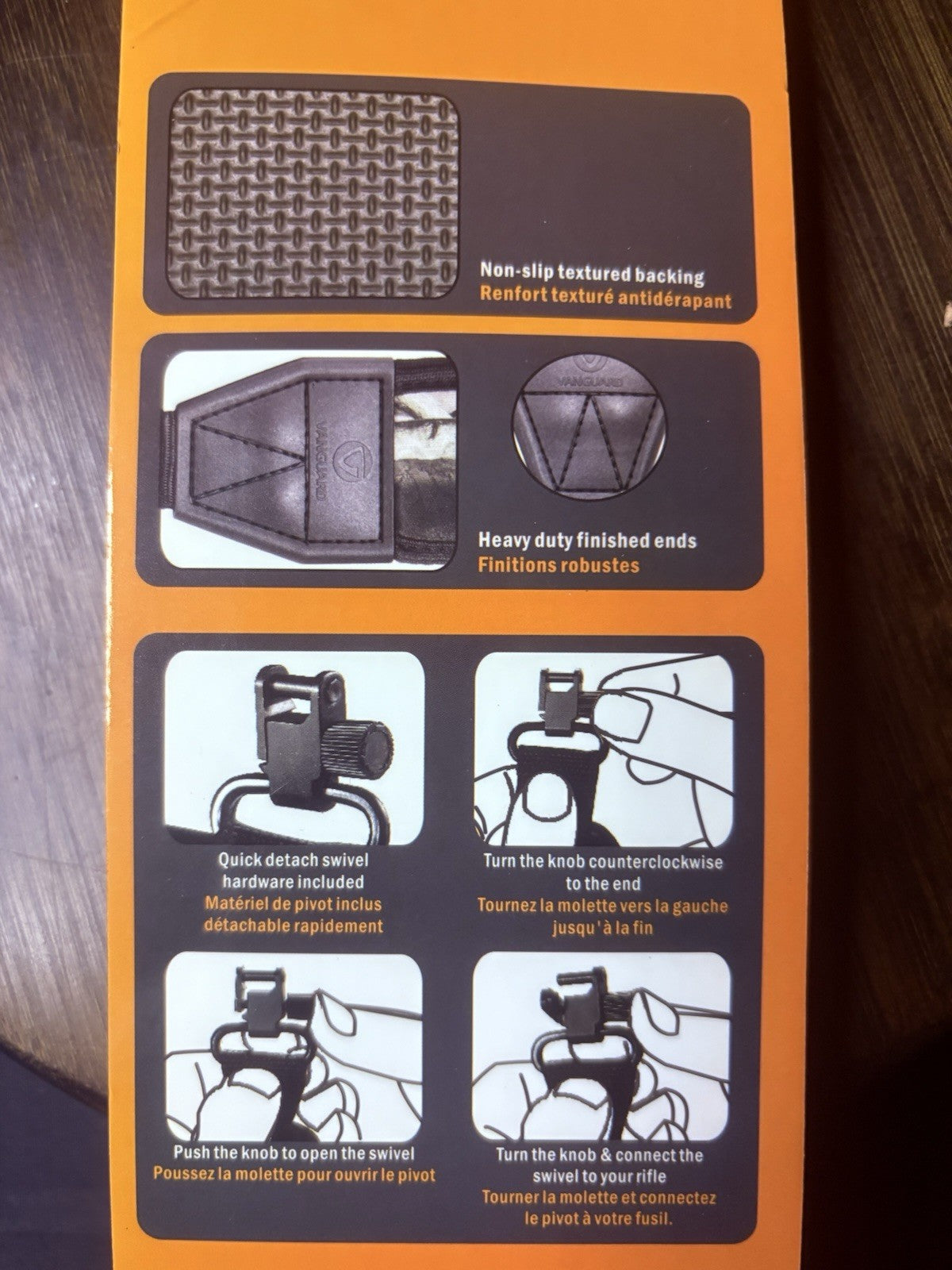 Vanguard Camouflage Rifle Sling 2 Point Swivel Neoprene & Nylon, Endeavor 101C4