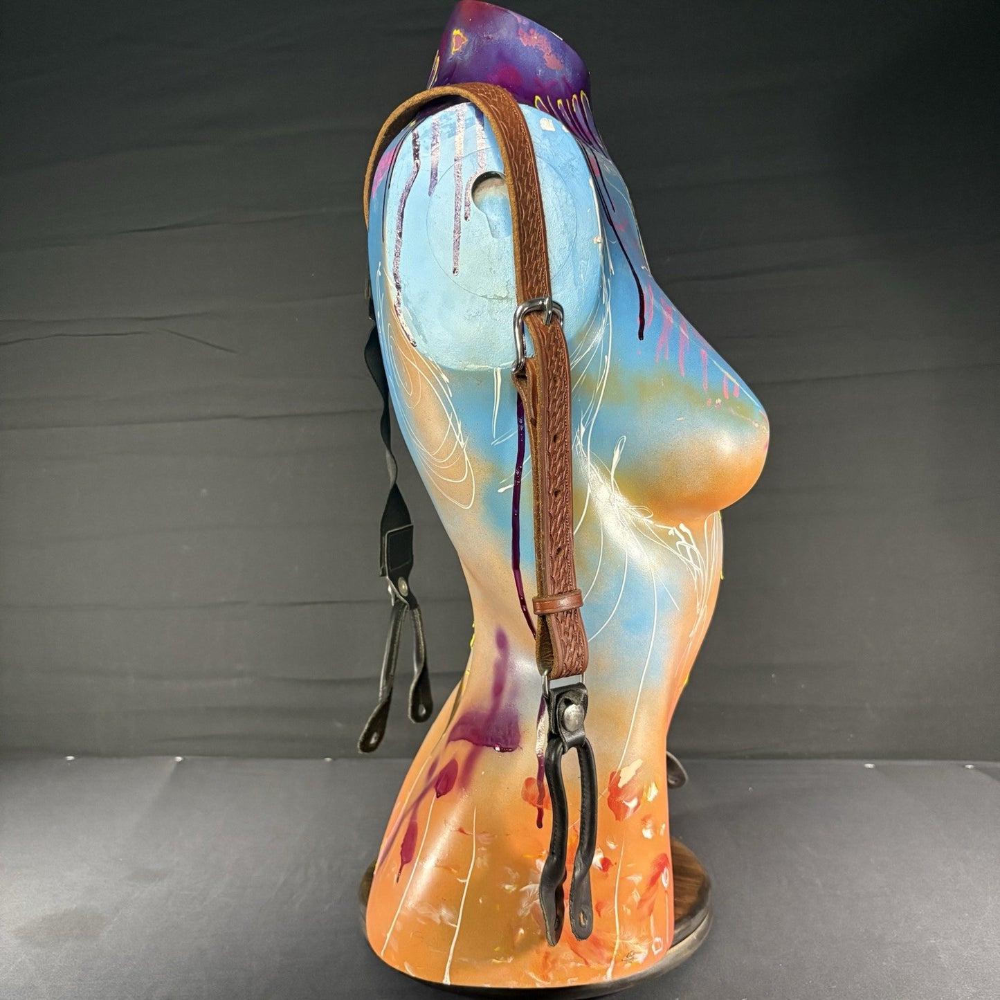 Classic Old West Styles Leather Suspender Shoulder Holster For RH, Derringers5