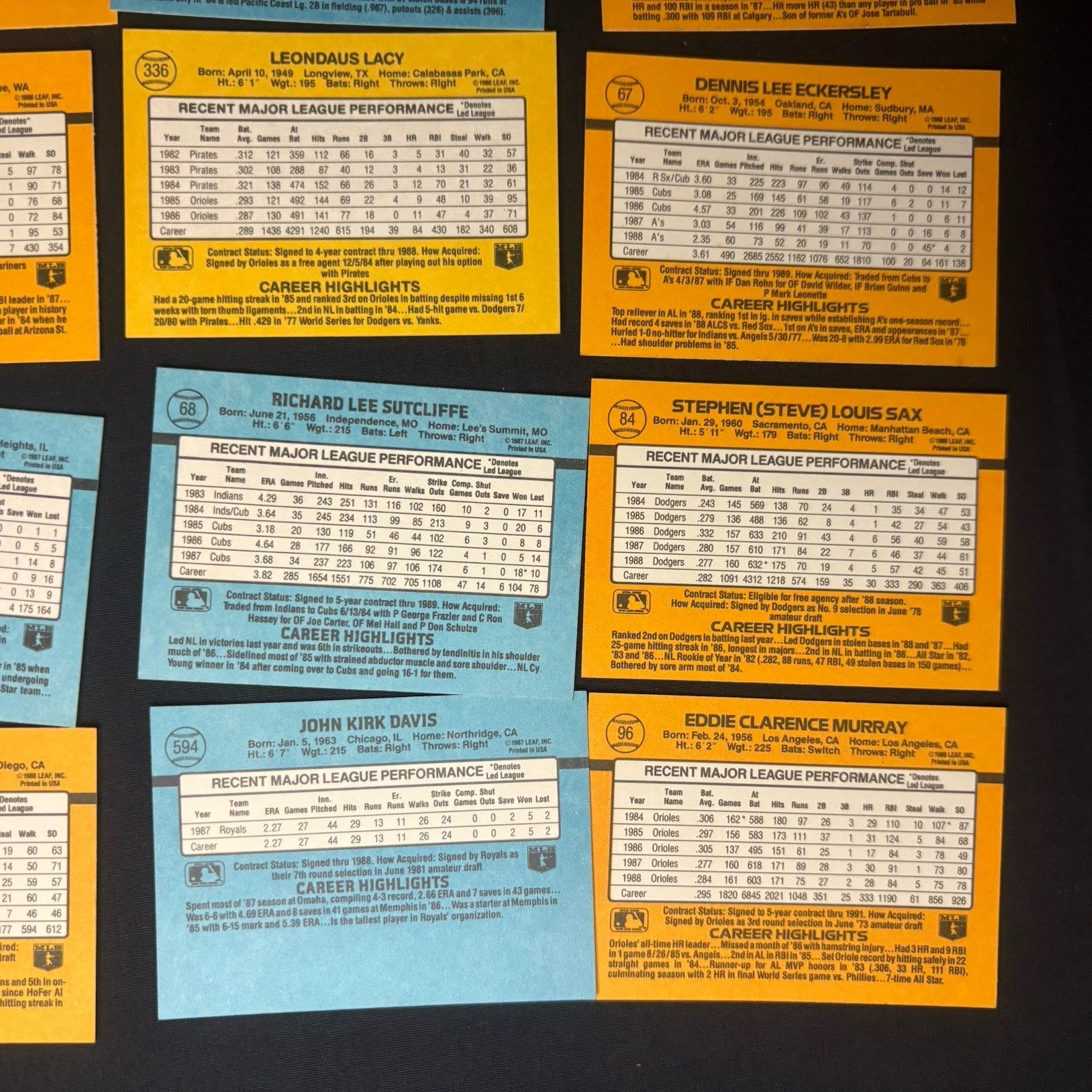 1988 Donruss Baseball Lot Of (30) Cards All High Grade See Photos13