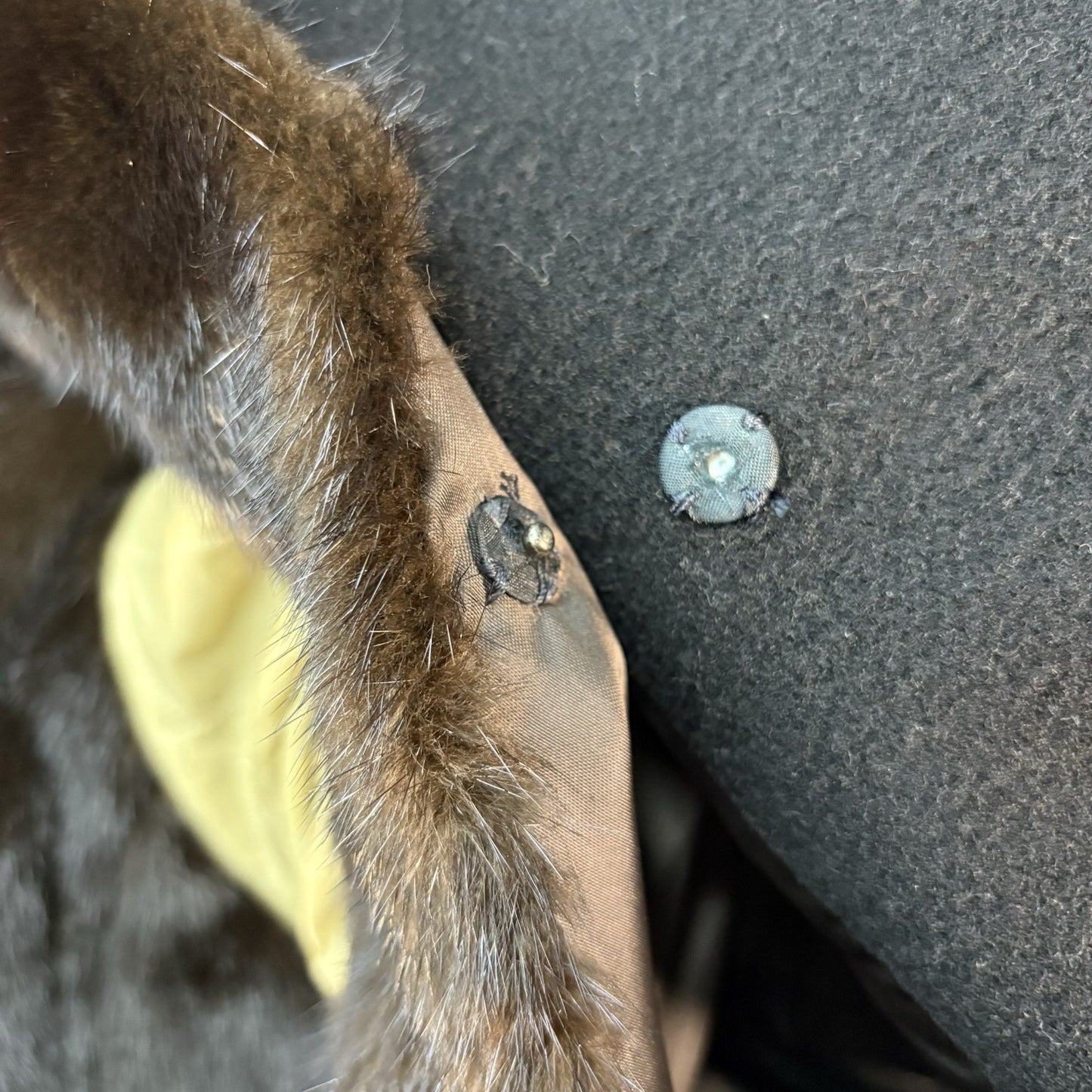 Burberry Fur Coat Mink Over Coat Women’s Size Medium Camel Hair w/Removable Mink15