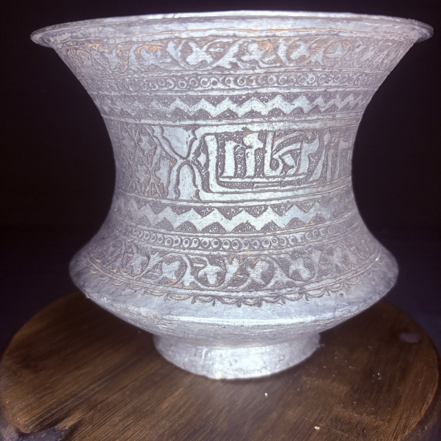 Qajar Era Copper Vessel Hand Hammered Islamic Calligraphy Tinned Late 1800s16