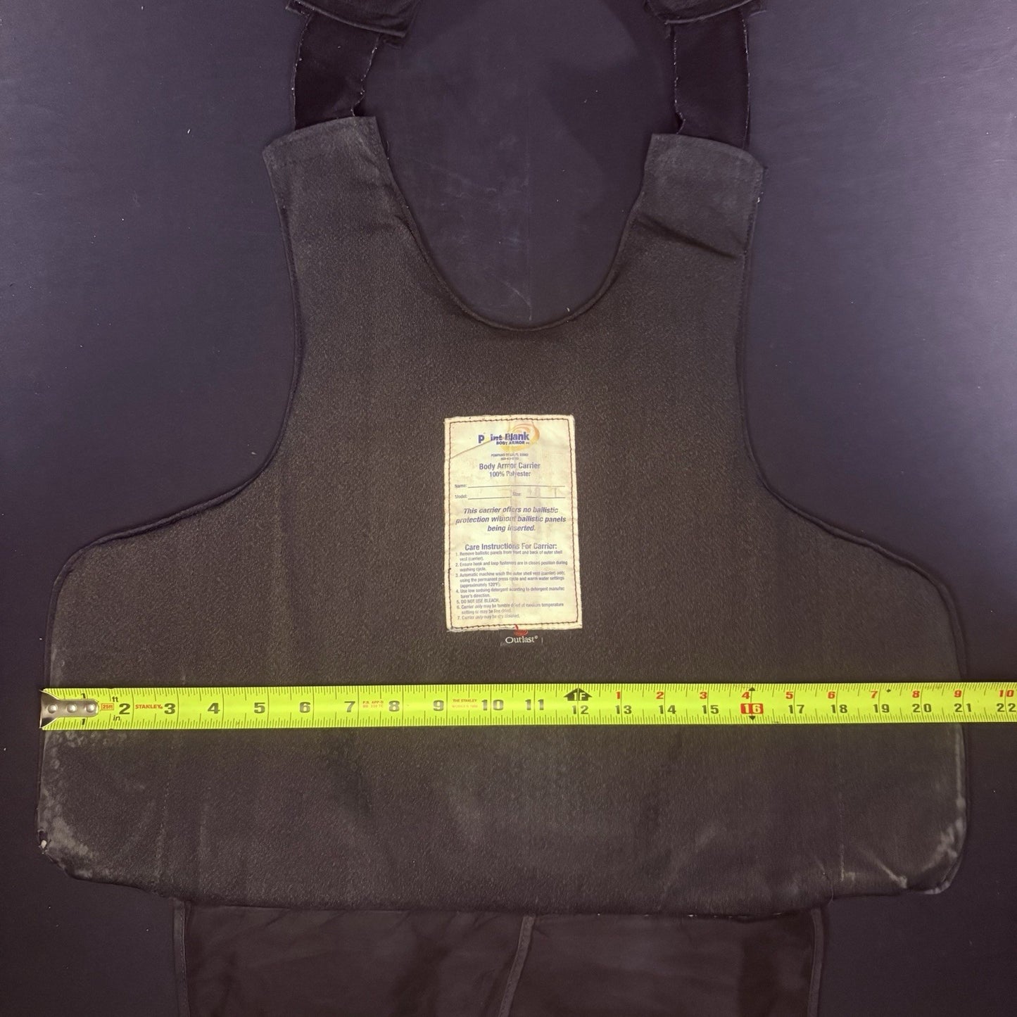 PB Armor 3A Vest Size Large Long IIIA Ballistic Bullet Proof Concealable Armor7