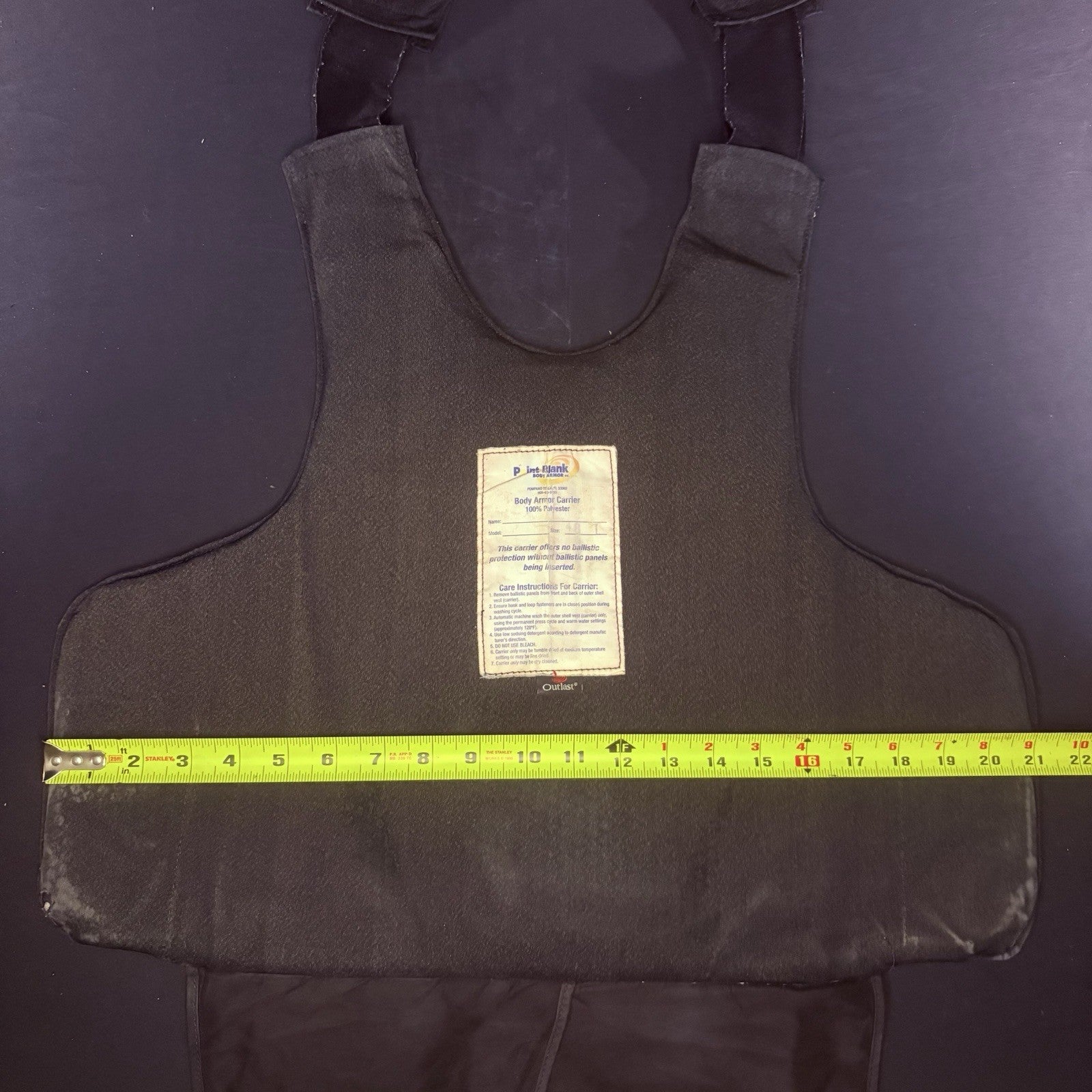 PB Armor 3A Vest Size Large Long IIIA Ballistic Bullet Proof Concealable Armor7