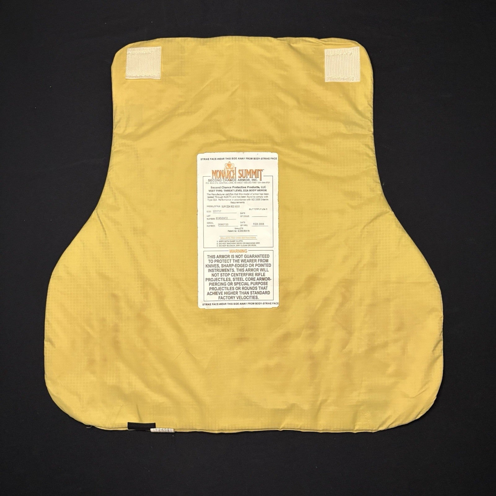 Second Chance 3A (IIIA) Bullet Proof Vest (Size Large Long) Concealable Vest12