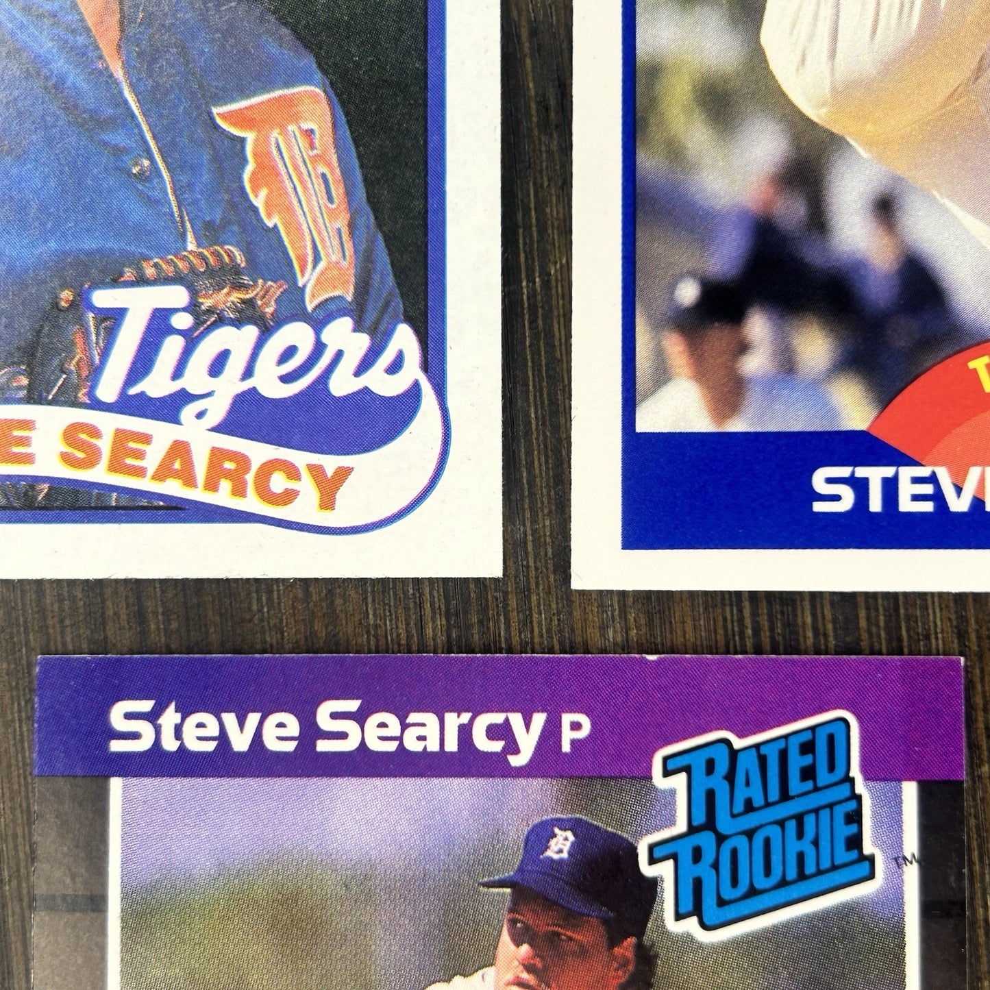 (Lot Of 3) 1989 Steve Searcy Rookie Lot Detroit Tigers Knoxville #167, #627, #296