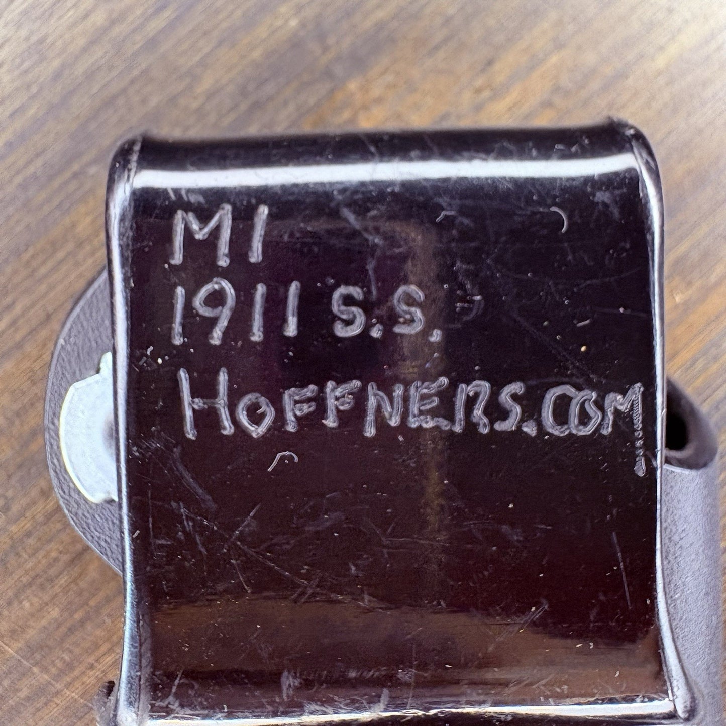 Hoffners Single Magazine Pouch 1911 Hand Engraved VERY RARE5