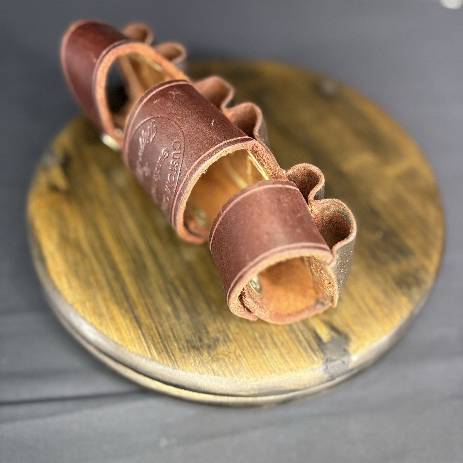 Custom Crafted Guns And Leather Shotgun Shell Belt Carrier By Trigger Happy4