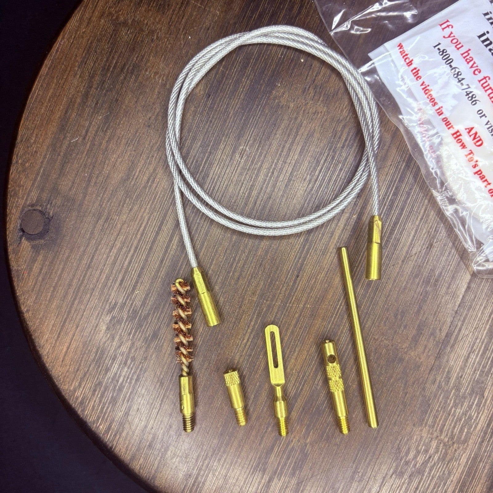 Ripcord Style Deluxe Cleaning Kit for Small Caliber w/THandle & Wire Cord0
