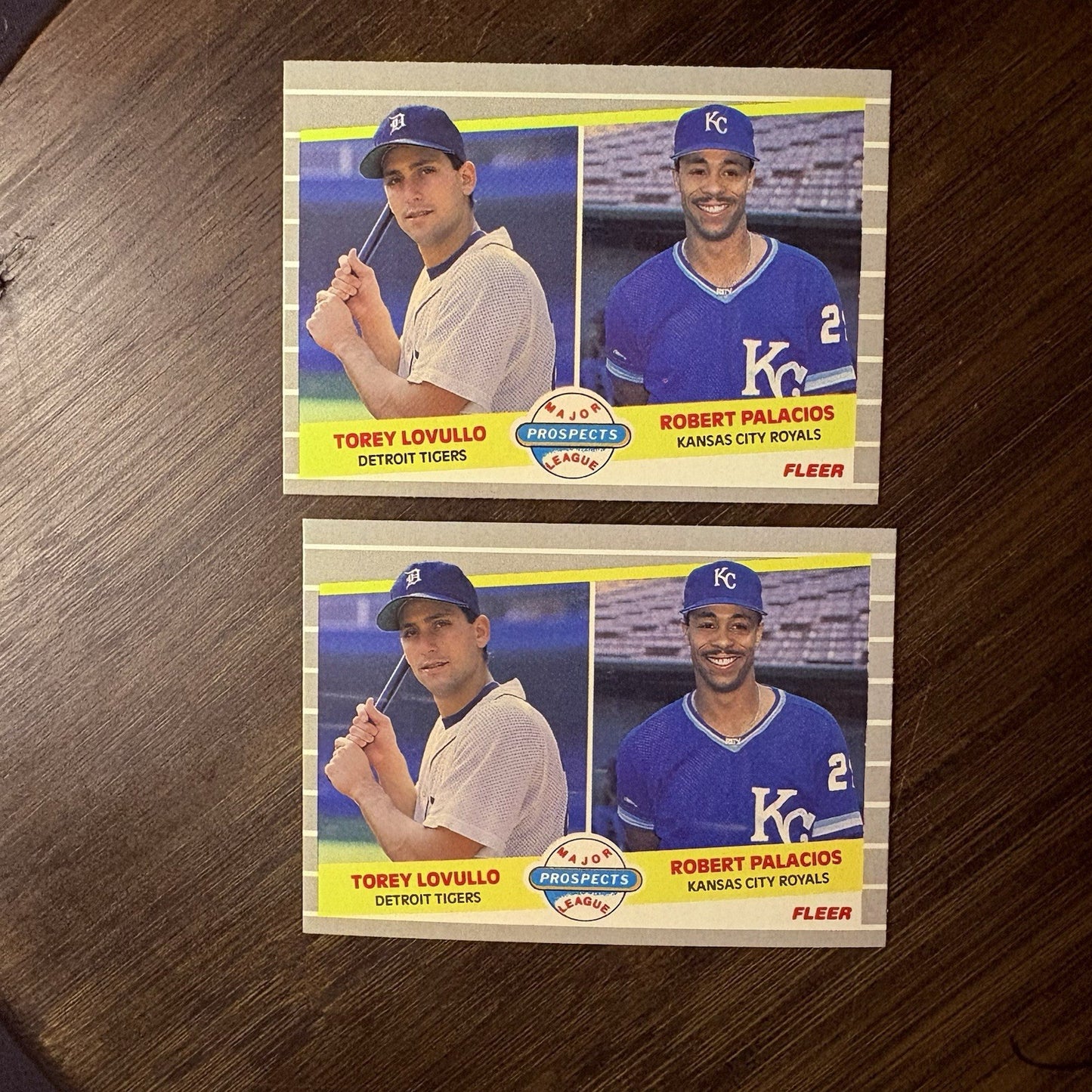 1989 Fleer Prospects Torey Lovullo, Robert Palacios #648 (RC) 2 High Grade Cards0