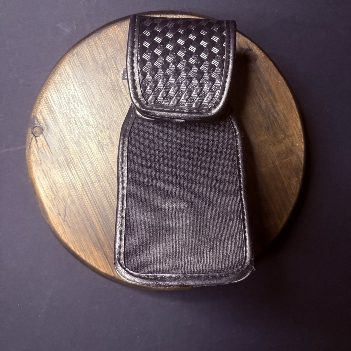 Bianchi Universal Radio Holder Swivel Back Accumold Elite Leather Basket Weave3