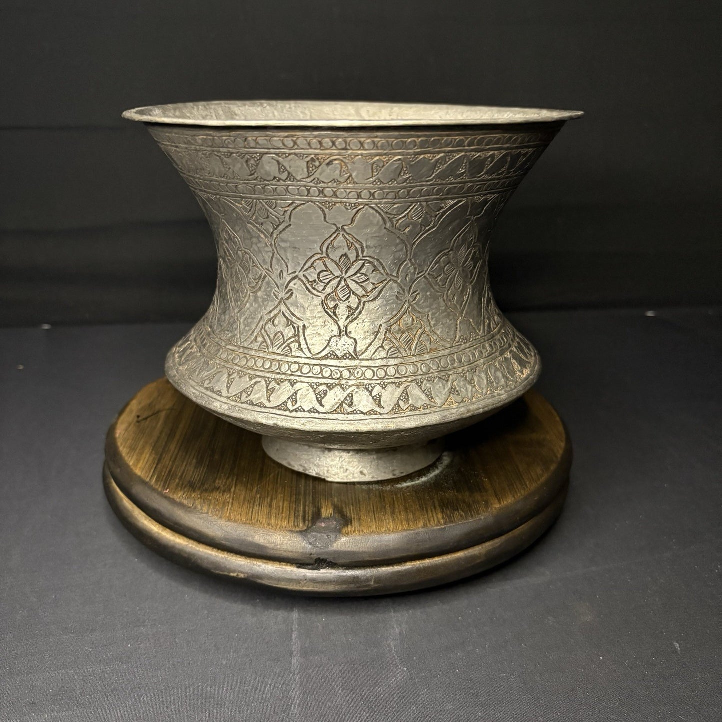 Qajar Era Copper Vessel Hand Hammered Islamic Calligraphy Tinned Late 1800s15