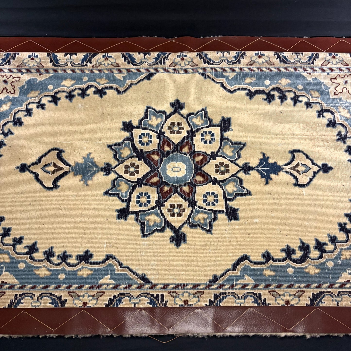 Rug Hand Knotted Medallion Rug 3’X2’ 54X88cm 144KPSI Semi-Antique8