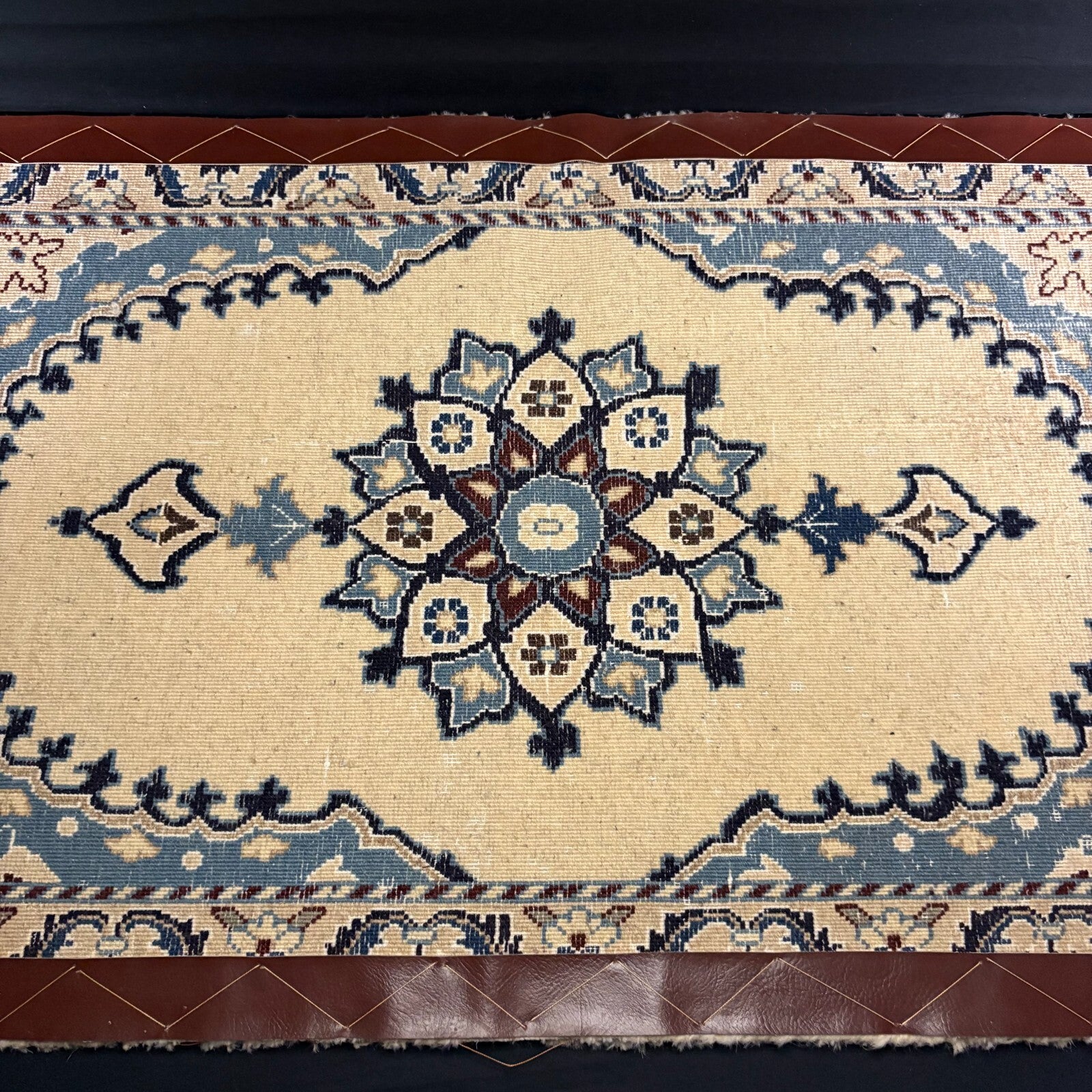 Rug Hand Knotted Medallion Rug 3’X2’ 54X88cm 144KPSI Semi-Antique8