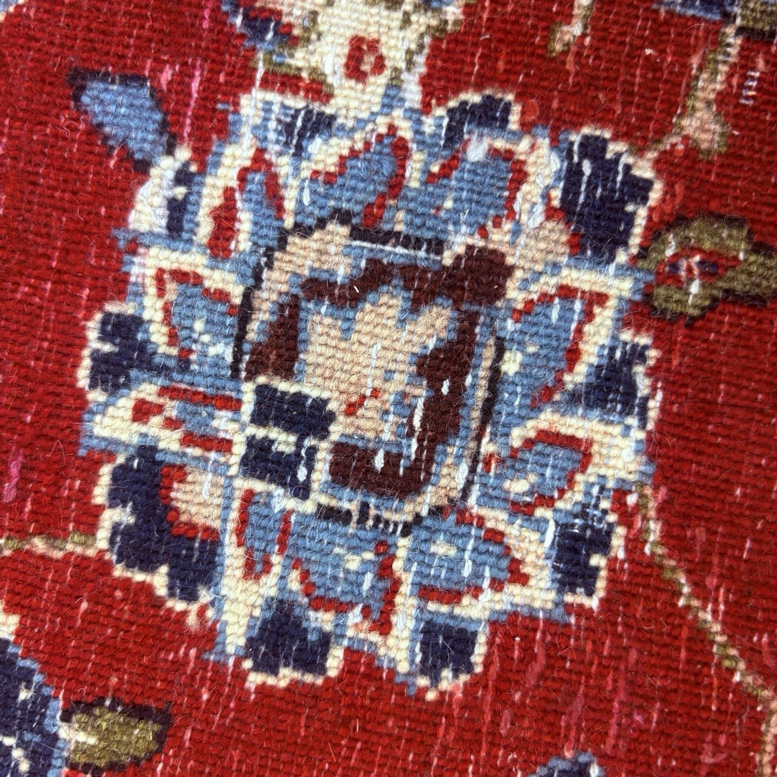 Semi-Antique Hand Knotted Rug 5x7 Medallion 324KPSI Estate Find 1970s Floral Rug21