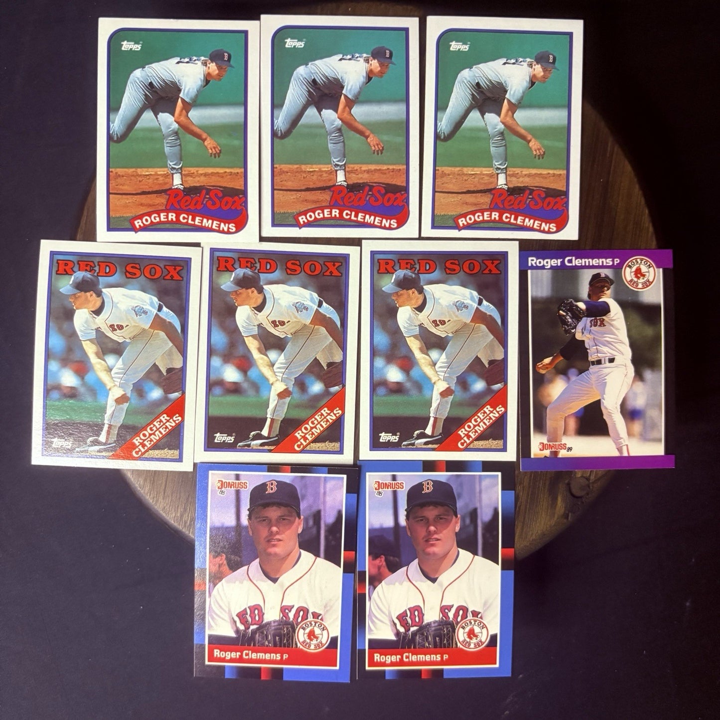 19871988 Roger Clemens (9) Card Lot,  Topps & Donruss, #450, #280, #70, #510