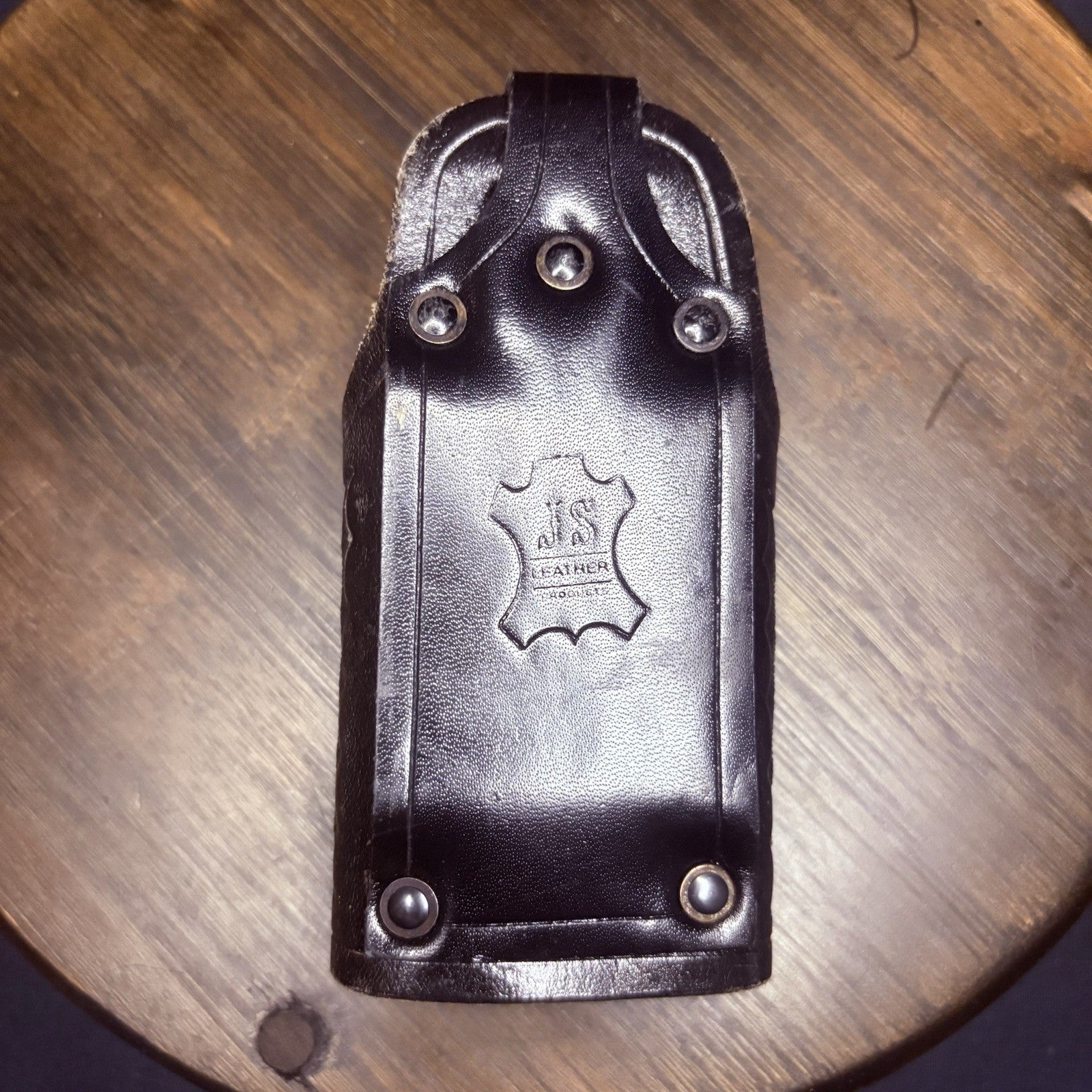 JS Leather Silent Key Keeper Basket Weave Leather Holder1