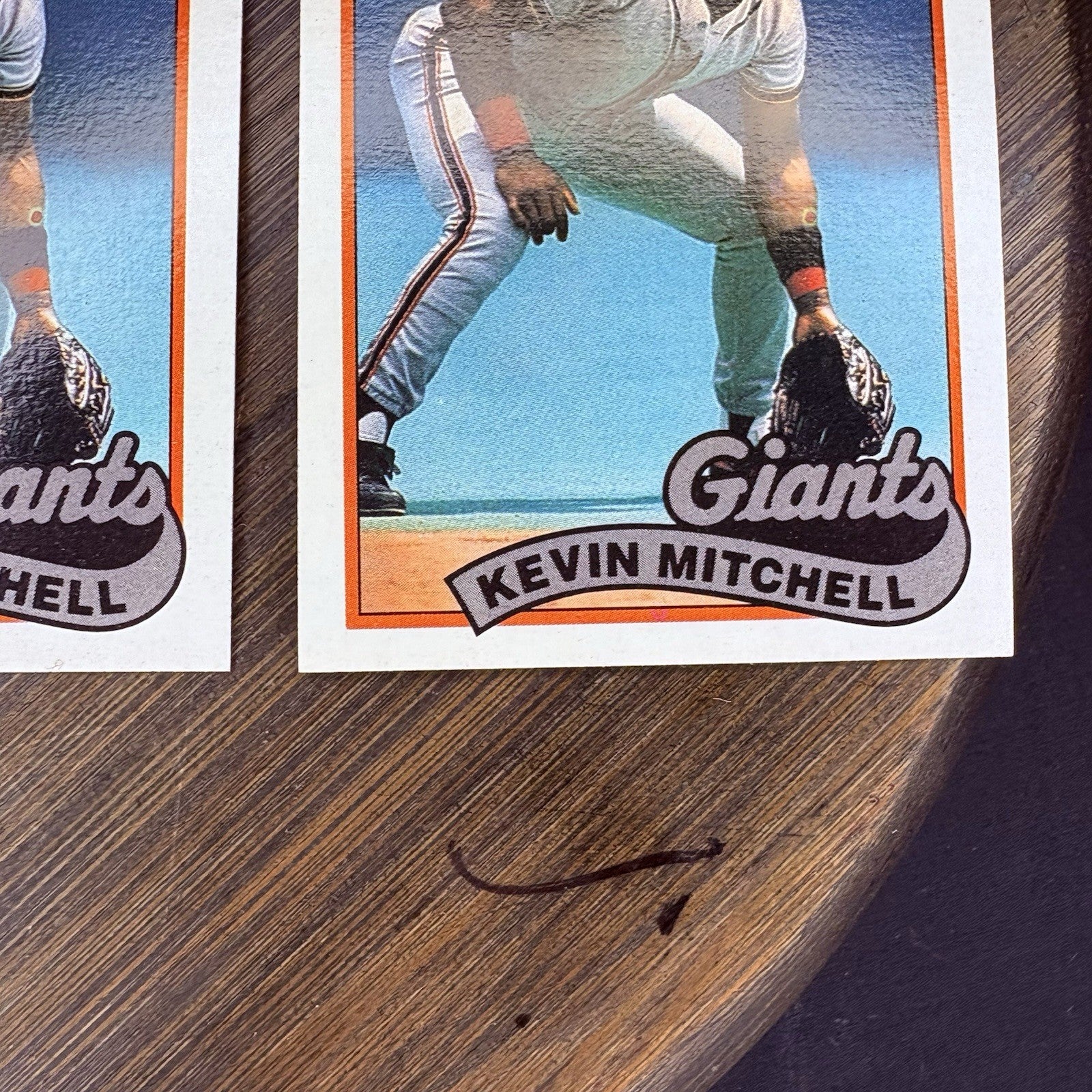 1989 Donruss Kevin Mitchell #485 ERROR Card (No Dot INC) & (2) Topps #1897