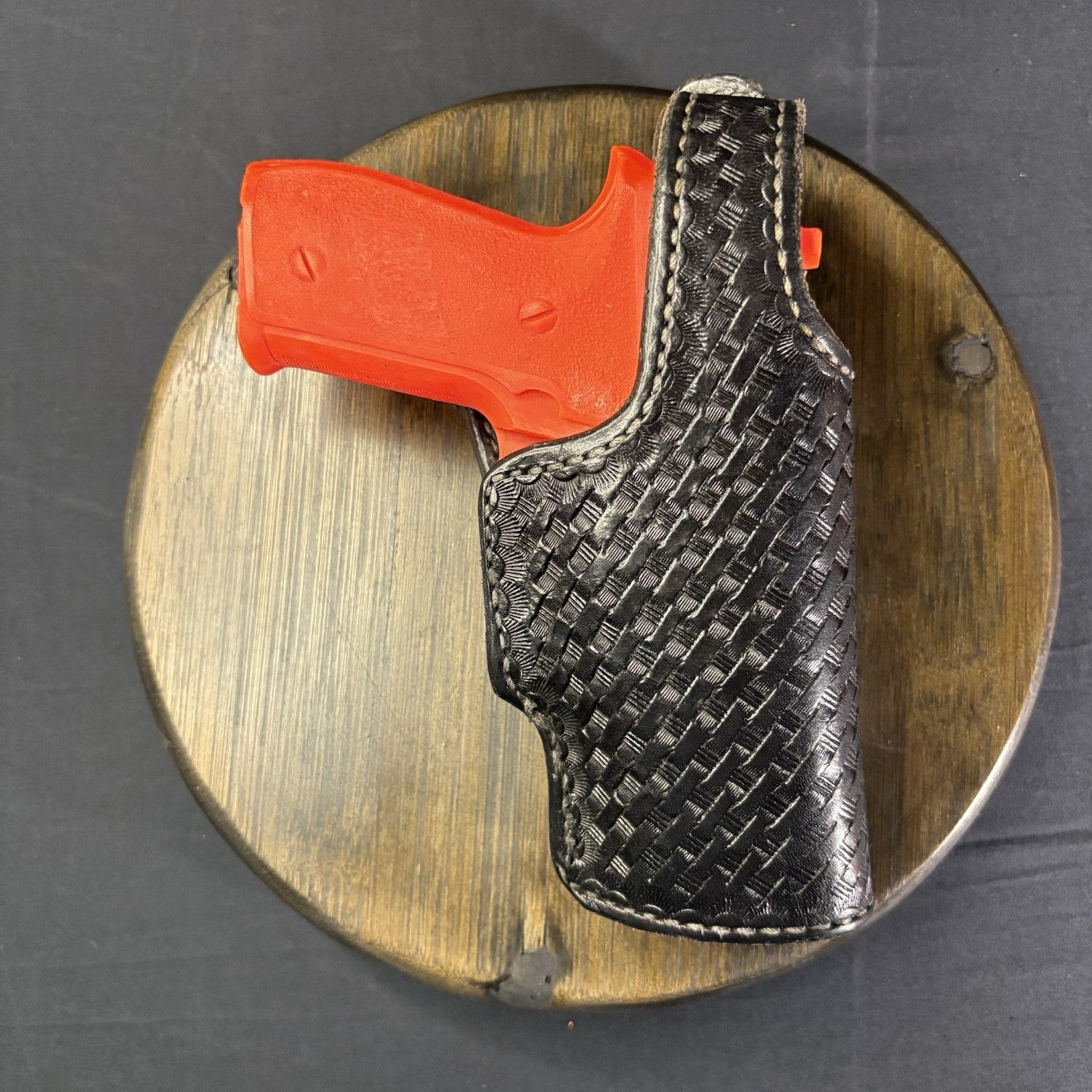 Ted Blockers Black Leather Basket Weave Sig Sauer P225 Holster2