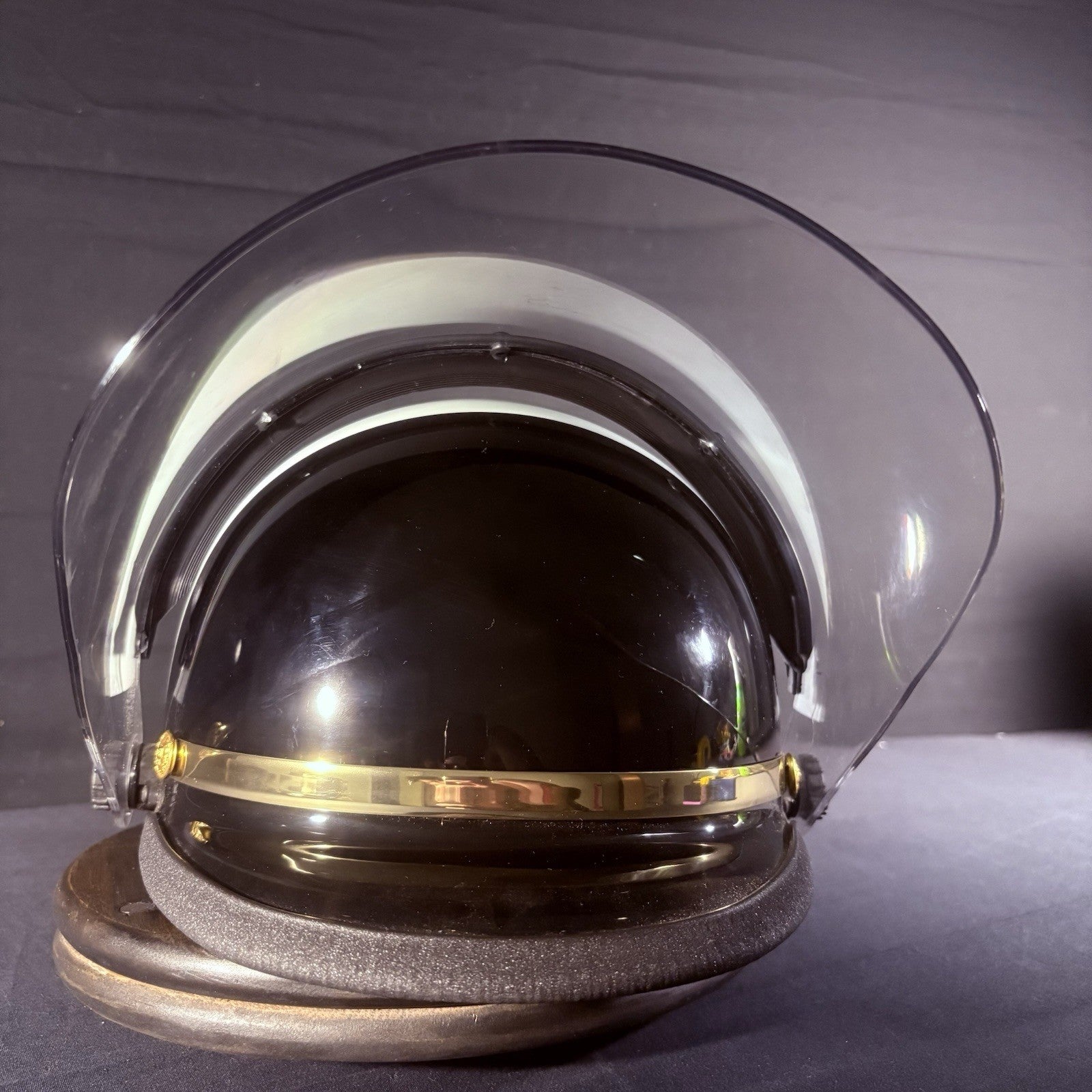 VTG Police Riot Motorcycle Helmet Black & White Size 6 7/8 with Z87 Face Shield2