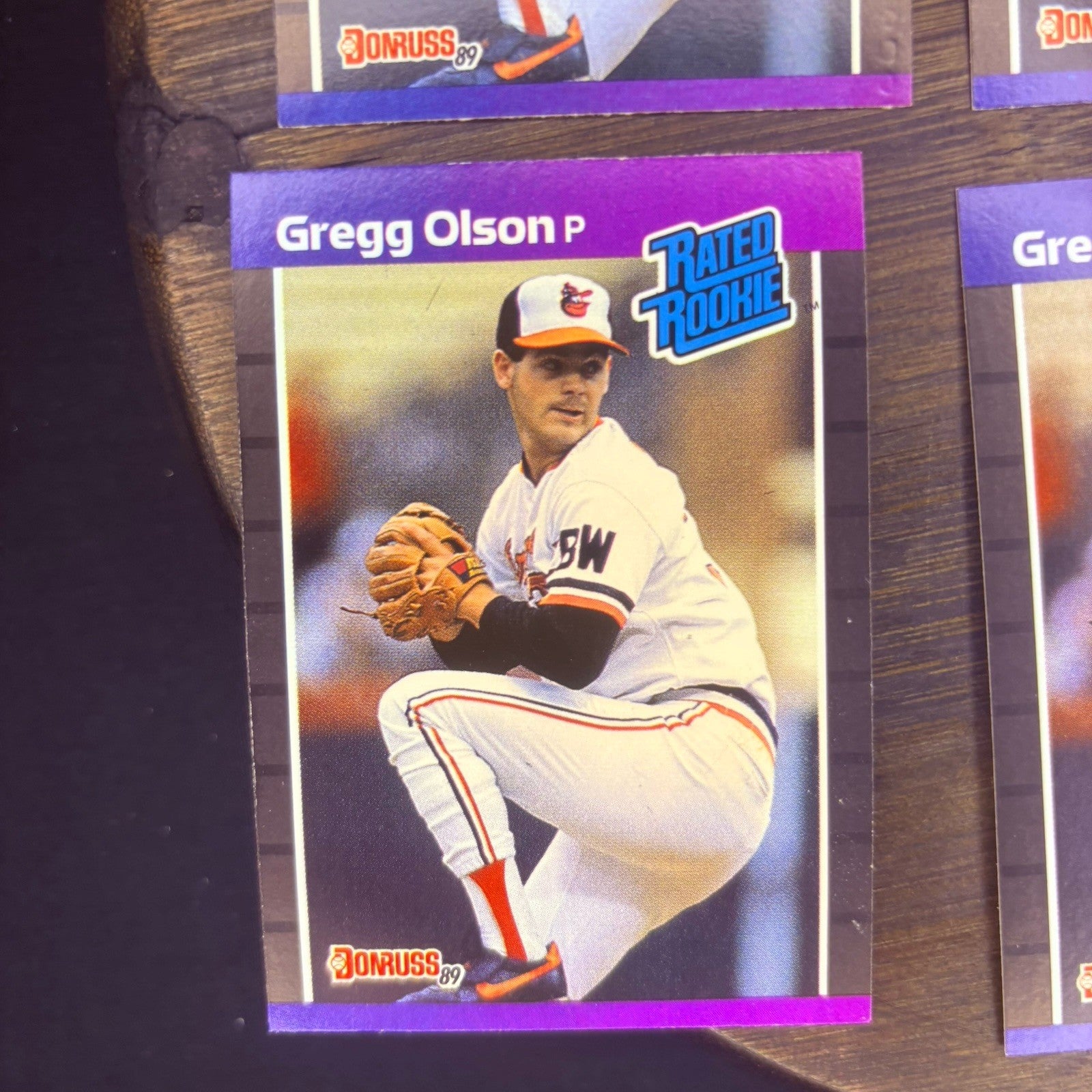 (Lot of 6) 1989 Donruss Rated Rookie Greg Olson Baltimore Orioles  #462