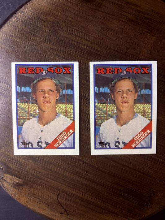Todd Benzinger Double 1988 Topps #96 High Grade Card MLB Baseball Boston Red Sox0
