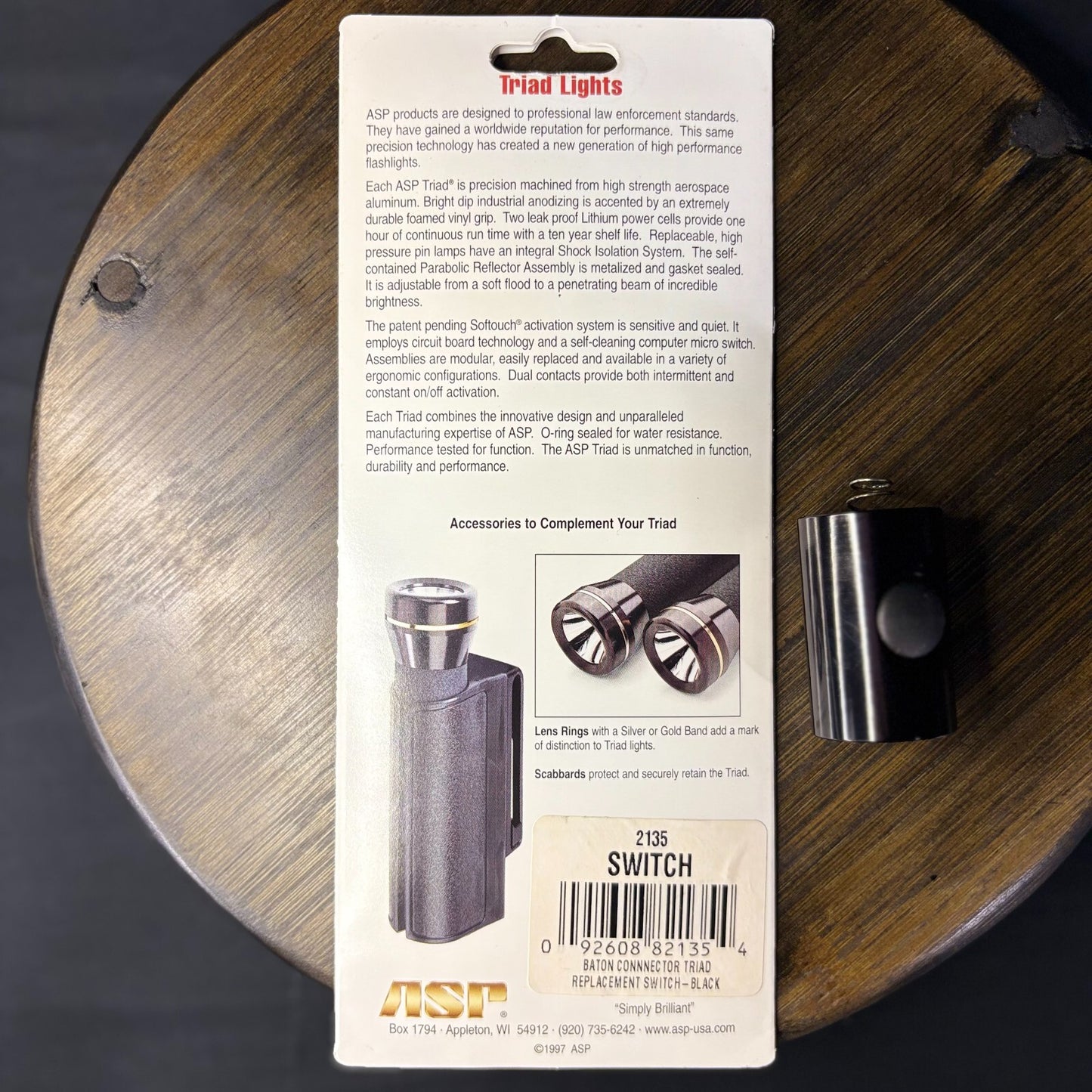 ASP Triad Flashlight Attachment for Friction and LeverLoc Collapsable Batons6