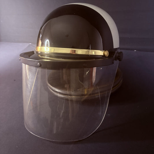 Vintag Police Riot Motorcycle Helmet One Size w/Z87 Face Shield (Scratched Side)1