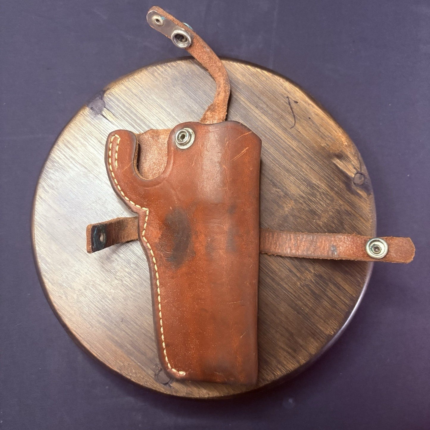 Smith & Wesson 4" K Frame Revolver Holster Leather (Size 21 64) Retention Snaps1