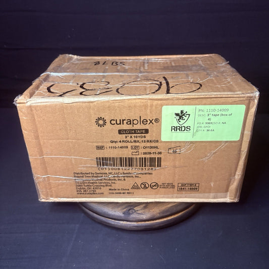 (36 Rolls) Cloth Tape Silk Medical Adhesive 3" x 10 Yards  9 Boxes of 4 Rolls0