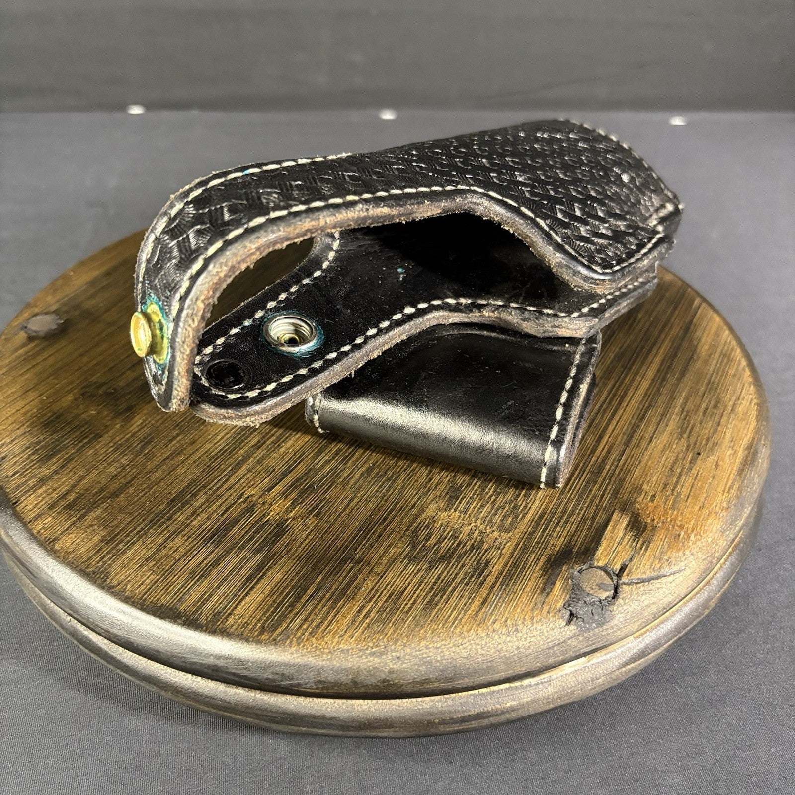 Ted Blockers Black Leather Basket Weave Sig Sauer P225 Holster9