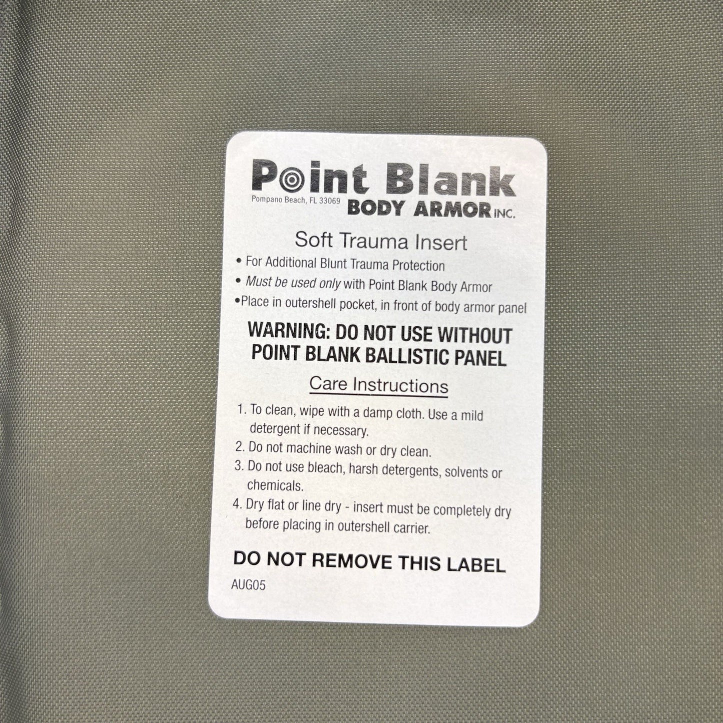 PB Level 2 II Bullet Proof Vest Size Large w/Trauma Plate Concealable Body Armor5