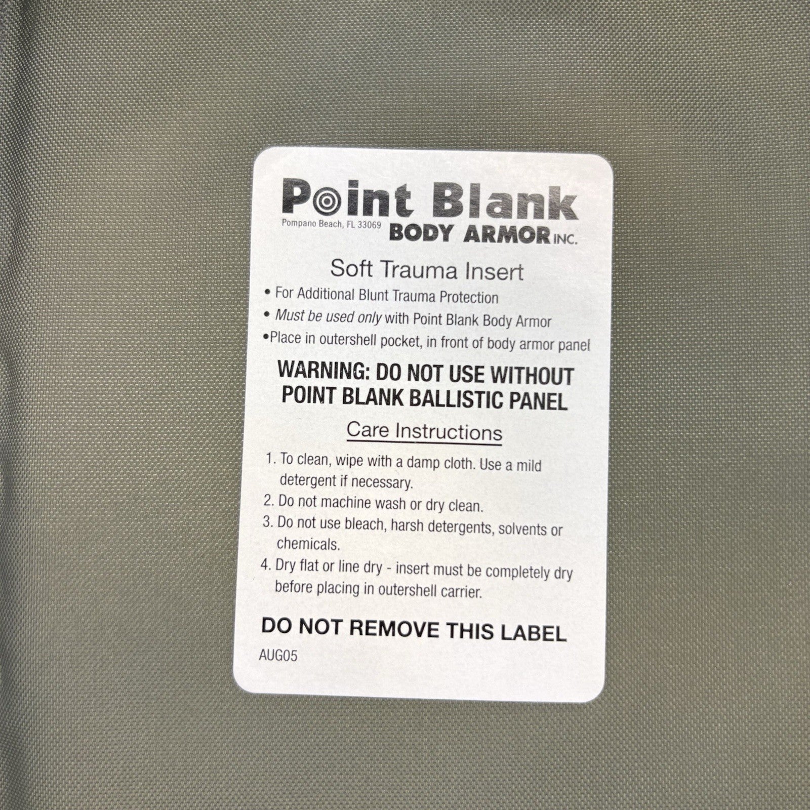PB Level 2 II Bullet Proof Vest Size Large w/Trauma Plate Concealable Body Armor5
