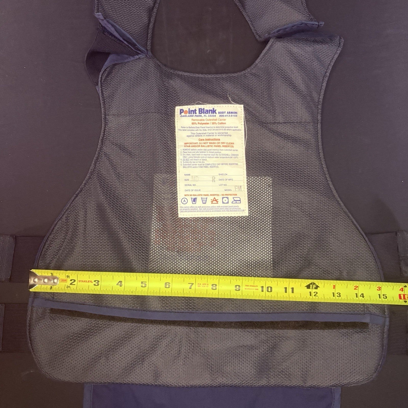 PB Bullet Proof Vest Level 2 Size Female Medium II Ballistic Concealable Vest14