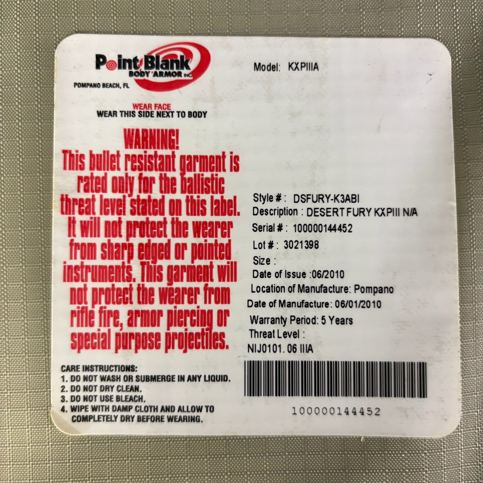 PB Armor Level 3A / IIIA Shoulder Protector Set  15