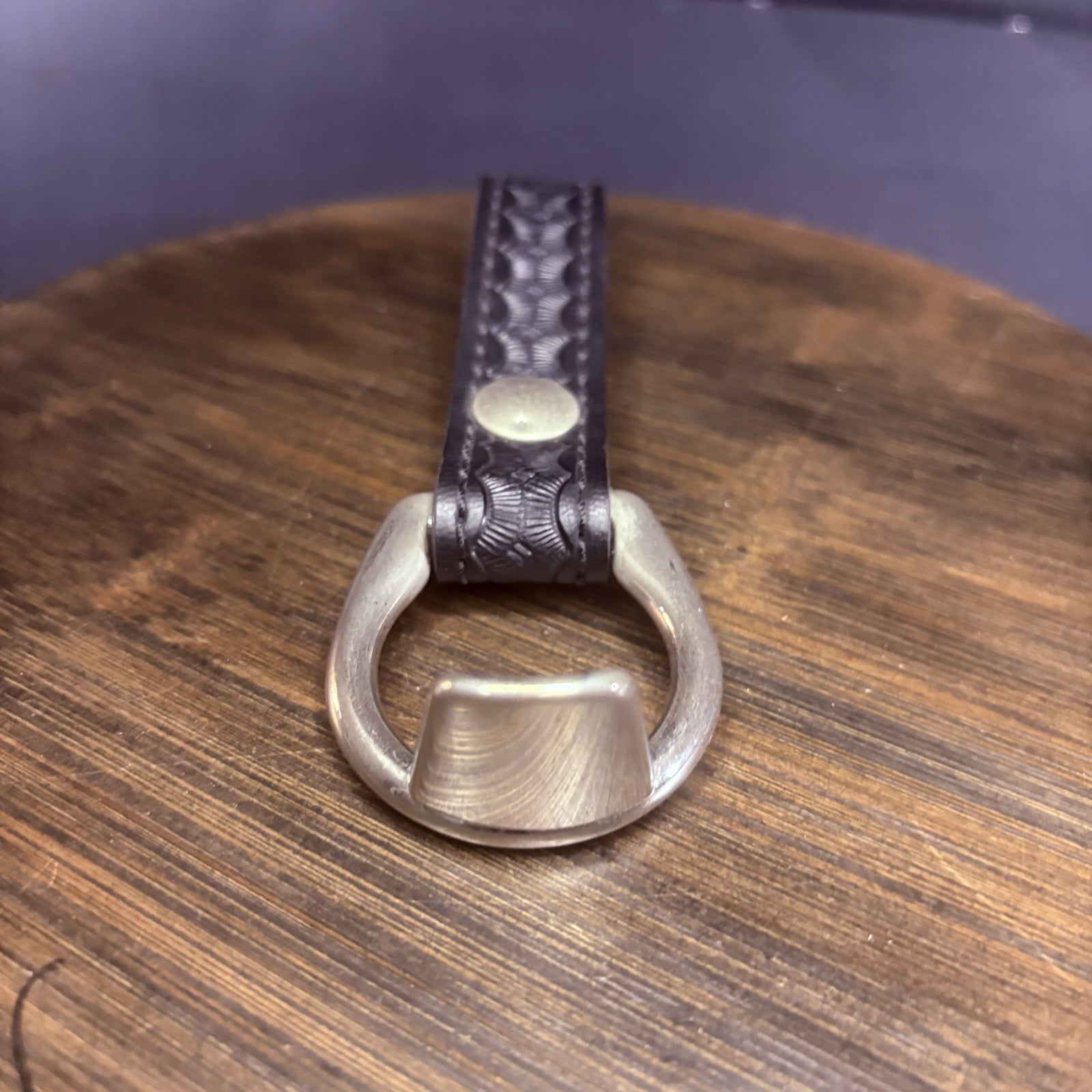 Safariland 692S Baton Ring Chrome Ring & Snap Black Basket Weave5